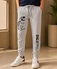 NUSYL Cotton Blend Knit Dinosaur Printed Joggers - Grey
