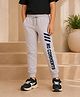 NUSYL Cotton Blend Knit No Comments Text Printed Joggers - Grey