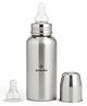 SPEEDEX Stainless Steel Baby Feeding Bottle 240 ml with Green Silicone Grip & Internal ML Marking | BPA & Plastic Free | 304 Grade Steel Infant Milk Bottle | Leak Resistant (240ml)