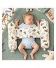 Bubzii Premium Organic Cotton Baby Bolster Animal Theme Safe Sleep Support Ideal Newborn Gift for Boys Girls