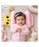 Bubzii Premium Velvet Baby Bolster Adjsutable Pillow Safe Sleep Support Bunny Adjustable Baby Head Shaping Pillow Ideal Newborn Anti Flat Head Pillow Gift for Boys & Girls
