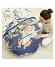 Bubzii 3in1 Round Baby Bed with Mosquito Net Soft Safe & Cozy Sleep Pod for Newborns 0 12 Months Charming Astronaut Blue