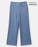 Pine Active Knit Full Length Aero Soft Staright Fit Leggings with Logo Print - Blue