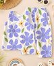 The Kids Club Cotton Blend Woven Sleeveless Floral Printed Coordinating Top & Pant Set - White