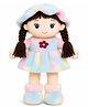 Besties Kids 42 cm Soft Hat Doll for Kids | Cute Plush Rag Doll with Cap & Braided Hair | Washable Stuffed Soft Toy for Girls & Boys | Birthday Gift | Multicolor
