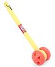 Ratnas Twinkle Roller Baby Walking Toy with Long Handle and Rolling Wheels - Orange & Yellow