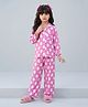 Barbie by Tiny Girl Woven Mattel Featuring Full Sleeves Barbie Printed Coordinating Shirt & Pants Night Suit - Pink