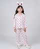 Barbie by Tiny Girl Woven Mattel Featuring Full Sleeves Barbie Printed Coordinating Shirt & Pants Night Suit - White