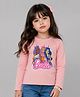 Barbie by Tiny Girl Knit Cotton Blend Knit Mattel Featuring Barbie Printed Top - Pink