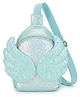 Happy Hues 6 Inch Sparkly Sequin Angel Wings Crossbody Sling Bag - Green