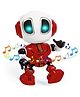 Happy Hues Smart Talking Robot Toy with LED Glowing Eyes and 360° Flexible Posable Joints Red