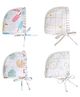 The Boo Boo Club Muslin Woven Pack Of 4 Polka Dots & Ice Candy Printed Caps - White