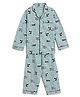 The Boo Boo Club Bamboo Knit Full Sleeves Panda Printed Coordinating Shirt & Pajama Night Suit - Green