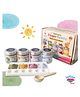 Lattooland Finger Paints Set for Kids & Toddlers | 4 Vibrant Colours with Art Sheets, Palette & Wooden Spoon | Non-Toxic & Washable Finger Painting Kit | Creative Learning Activity | 6 Months+