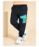 Nino Togs Cotton Looper Knit Crocodile Designed Applique Detailed Joggers - Charcoal Grey