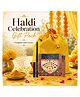 Parul Garg Beauty Haldi Celebration Return Gift Pack | 1 Fire Lily Silk Matte liquid Lipstick, Kajal, Utsav Bindi Patta, Traditional Potli