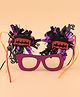 Glasses Free Size Halloween Theme Vampire Fangs Applique with Ribbon - Purple