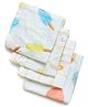 The Boo Boo Club Muslin Cotton Knitted Printed Wash Cloth Pack of 4 for Baby White