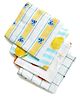 The Boo Boo Club Muslin Cotton Knitted Printed Wash Cloth Pack of 4 for Baby White