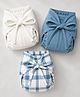Cocoon Care Bamboo Cotton Knitted Solid & Printed Nappy Pack of 3 for Baby 3-6M Multi Color