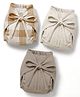 Cocoon Care Bamboo Cotton Knitted Solid & Printed Nappy Pack of 3 for Baby 0-3M Multi Color