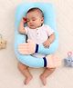 ZOE Baby Hugging Pillow - Blue| Soft Baby Support Pillow| Ergonomic Head & Neck Support| Breathable & Skin-Friendly Fabric| Lightweight & Comfortable| 0-6 Months| Prevents Startling Reflex in Newborn