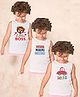 COCOON ORGANICS 100% Cotton Knit Pack Of 3 Sleeveless Animal & Car Printed Anti Microbial Sando Vests - White