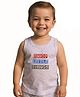 COCOON ORGANICS 100% Cotton Knit Pack Of 3 Sleeveless Enjoy Little Things Text Printed Anti Microbial Sando Tee - Melange