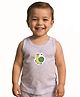 COCOON ORGANICS 100% Cotton Knit Pack Of 3 Sleeveless Snail Printed Anti Microbial Sando Tee - Melange