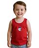 COCOON ORGANICS 100% Cotton Knit Sleeveless Astronaut Printed Anti Microbial Sando Tee - Red