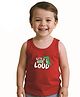 COCOON ORGANICS 100% Cotton Knit Sleeveless Crocodile Printed Anti Microbial Sando Tee - Red
