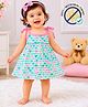 COCOON ORGANICS 100% Cotton Knit Sleeveless Heart Printed Dress - White