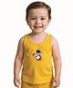 COCOON ORGANICS 100% Cotton Knit Sleeveless Rocket Printed Anti Microbial Sando Tee - Yellow