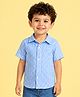 Kidbea Cotton Woven Half Sleeves Gingham Checked Shirt - Blue