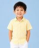 Kidbea Cotton Woven Half Sleeves Gingham Checked Shirt - Yellow