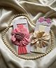 Radhya accessories Set Of 2 Floral Applique Detailed Headbands - Pink & Cream
