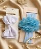 Radhya accessories Set Of 2 Bow & Floral Applique Detailed Headbands - Blue & White