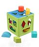 Ratnas Shape Sorter Cube Junior with 18 Colourful Shape Pieces for Early Learning - Light Green