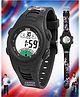Spiky Marvel Featuring Captain America Designed Digital Sports Watch - Black