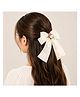 Funkrafts Floral Embellished Bow Applique Detailed Alligator Hair Clip - White