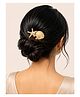 Funkrafts Pearl Embellished Starfish & Seashell Designed Comb Hairpin - Golden