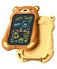 PORTRONICS Ruffpad Teddy 8.5 Kids LCD Writing Tablet, 21.5cm (8.5 Inch) Multicolor Drawing & Doodle Pad, One-Tap Erase, Reusable Screen, No Blue Light, Includes CR2025 Battery, Gift for Kids (Brown)