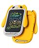 PORTRONICS Ruffpad PupX 10 Kids LCD Writing Tablet, 25.4cm (10 Inch) Multicolor Drawing & Doodle Pad, One-Tap Erase, Reusable Screen, No Blue Light, Includes CR2025 Battery, Gift for Kids (Yellow)