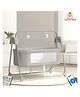 Infantso Smart Electric Baby Cradle Swing - Bluetooth & Remote Control, Customizable Swing Time,Adjustable 5-Speeds, Automatic Swing Cradle Palna/Jhula -Light Grey