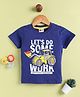 Mars Infiniti Cotton Knit Half Sleeves Tractor Printed Tee - Blue