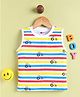 Mars Infiniti Cotton Knit Sleeveless Tractor Printed Tee - Multi Colour