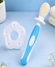 NEGOCIO Training Soft Touch Baby Toothbrush Comfortable Eco Silicon Infant Teething TPE Oral Care Teeth Cleaning PP 360 Degree - PACK OF 1 - COLOR MAY VARY