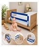 NEGOCIO Adjustable Height Foldable Bed Rail Guard for Toddlers, Portable Single Side Bed Protector for Newborn Baby - PACK OF 1 - COLOR MAY VARY