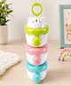 NEGOCIO 3-Layer Portable Milk Powder Dispenser & Modular Snack Container for Baby, BPA-Free Stackable Storage Box with Fun Bear Handle - PACK OF 1 - COLOR MAY VARY