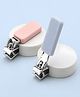 NEGOCIO Gentle Stainless Steel Nail Clipper with Ergonomic Plastic Body Safe Infant & Toddler - PACK OF 1 - COLOR MAY VARY